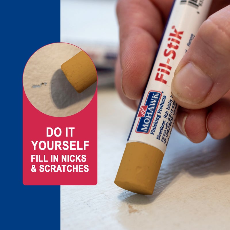 MOHAWK Fill Stick (Fil-Stik) Putty Stick for Wood Repair (Natural Tone)- Rub On Semi-Soft Wax Filler Stick - Image 4